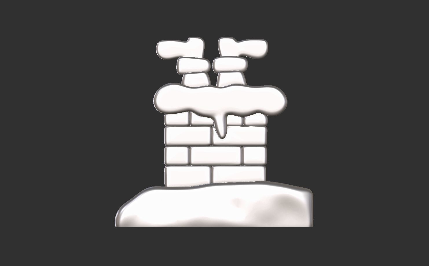 sanda claus in the chimney 3d model 3D print model_12