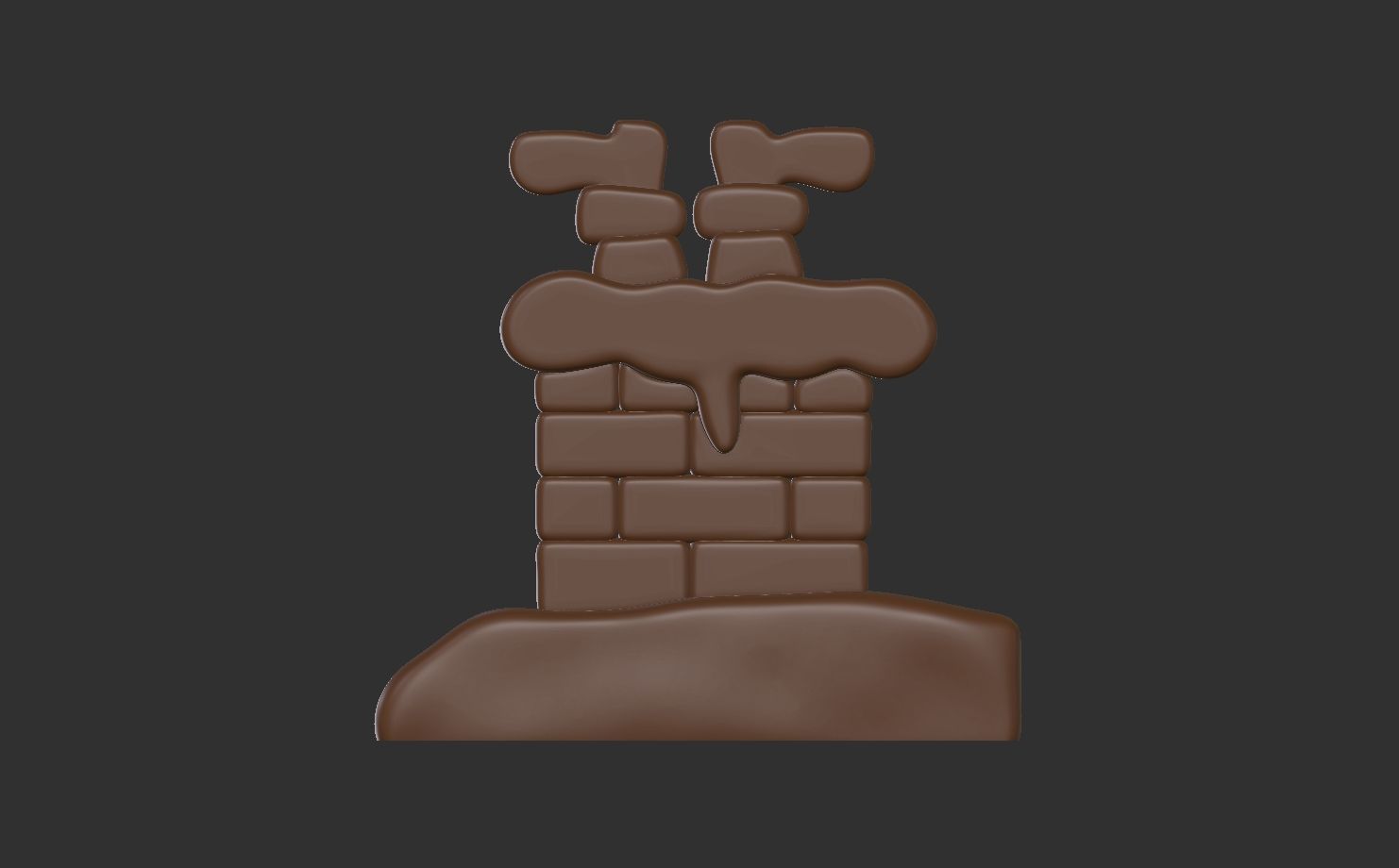 sanda claus in the chimney 3d model 3D print model_4