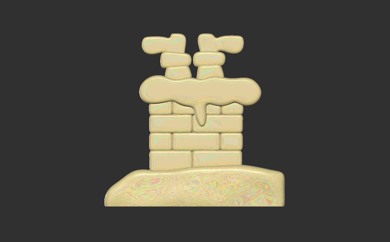 sanda claus in the chimney 3d model 3D print model_9
