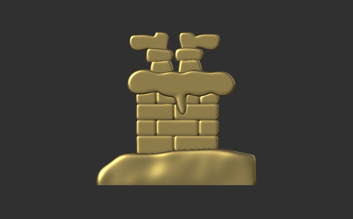 sanda claus in the chimney 3d model 3D print model_6