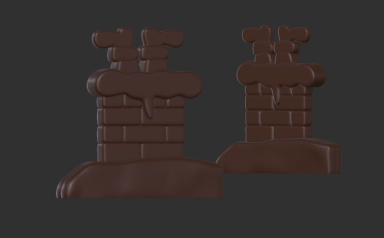 sanda claus in the chimney 3d model 3D print model_1