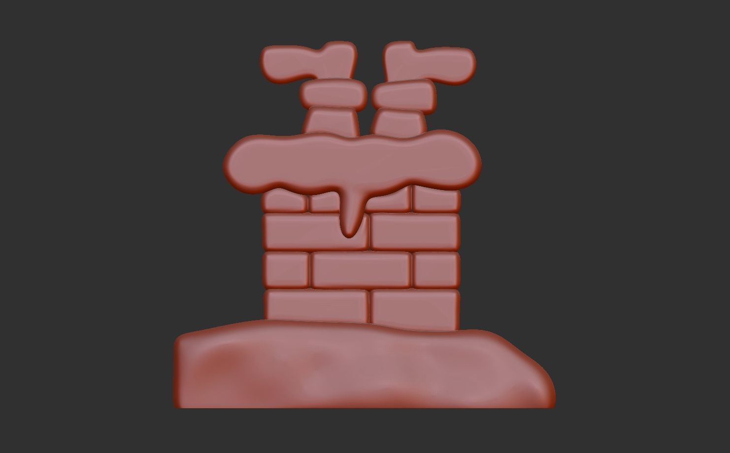 sanda claus in the chimney 3d model 3D print model_7