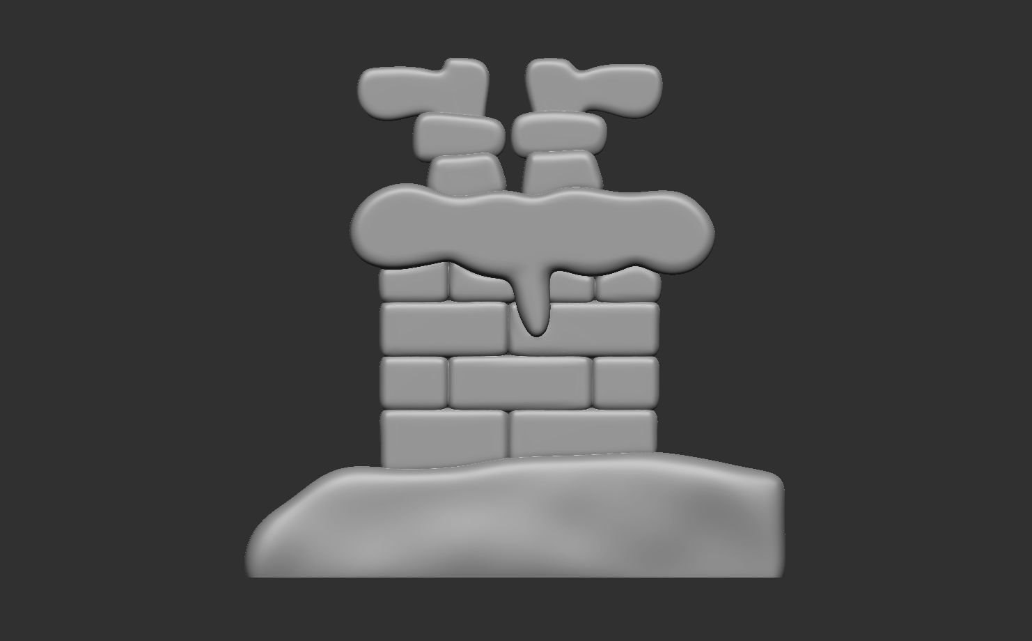 sanda claus in the chimney 3d model 3D print model_3