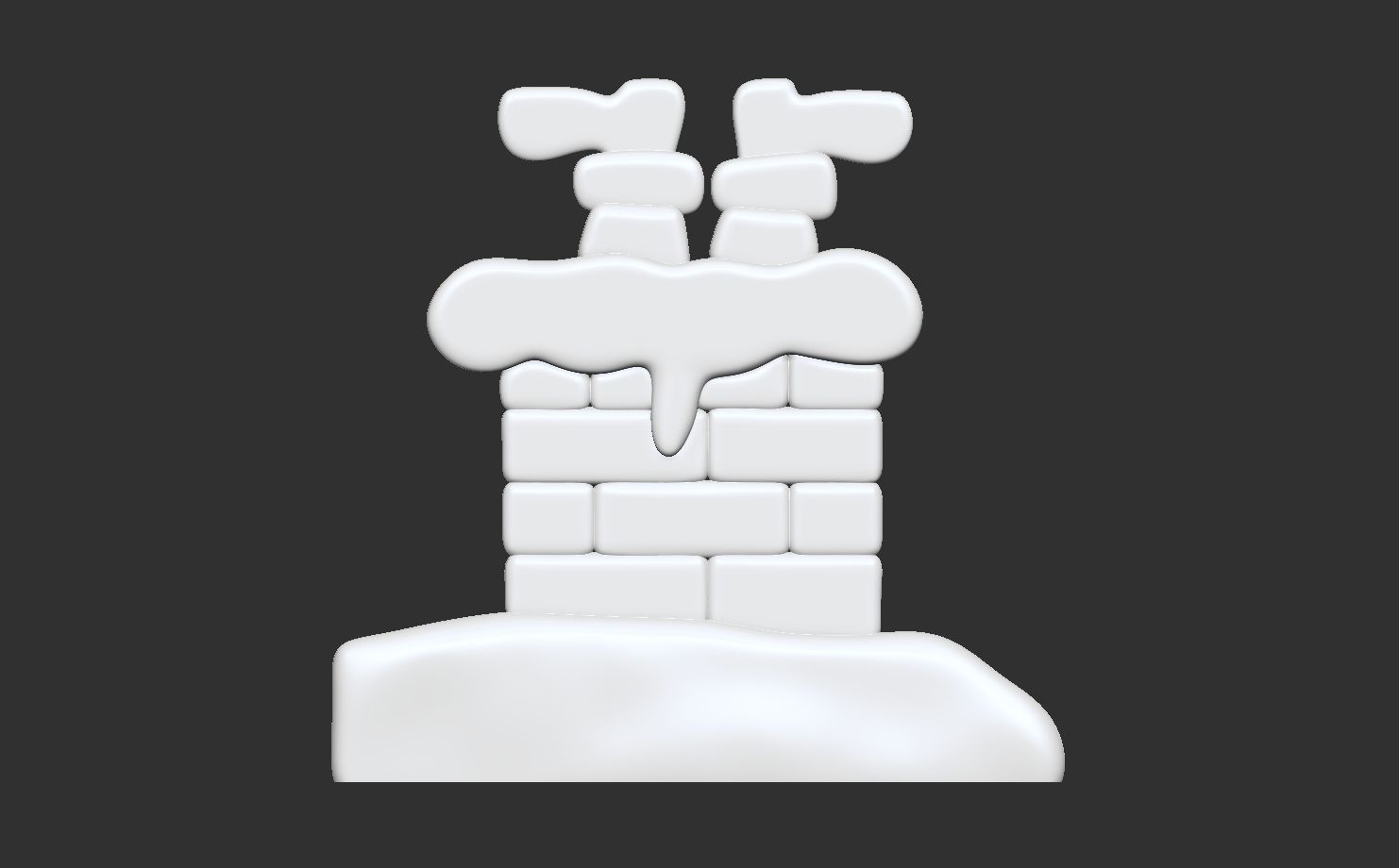 sanda claus in the chimney 3d model 3D print model_10