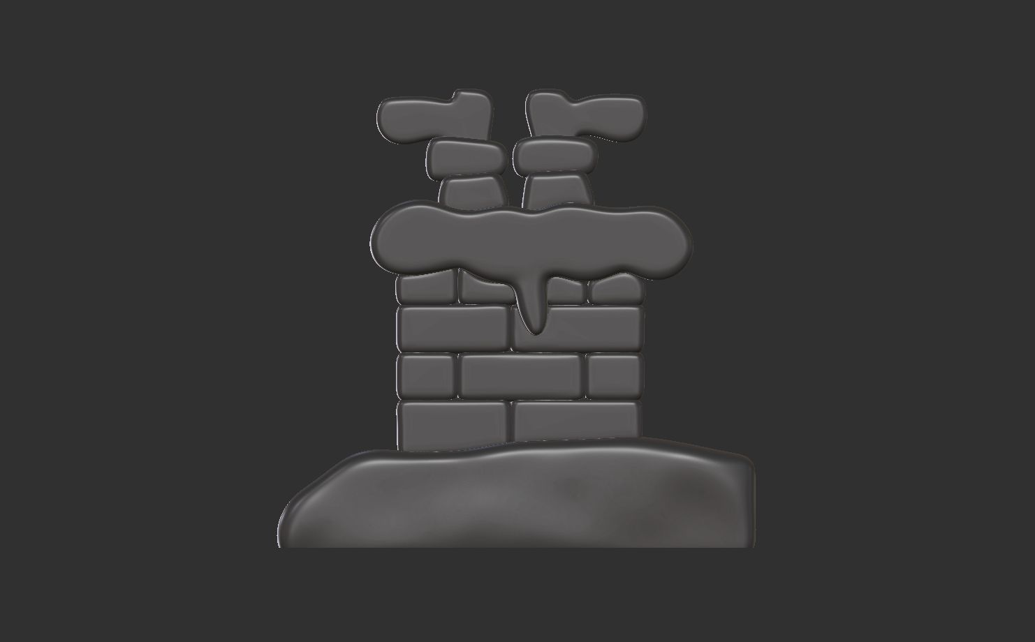 sanda claus in the chimney 3d model 3D print model_5