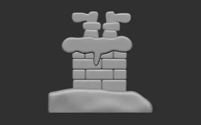 sanda claus in the chimney 3d model 3D print model