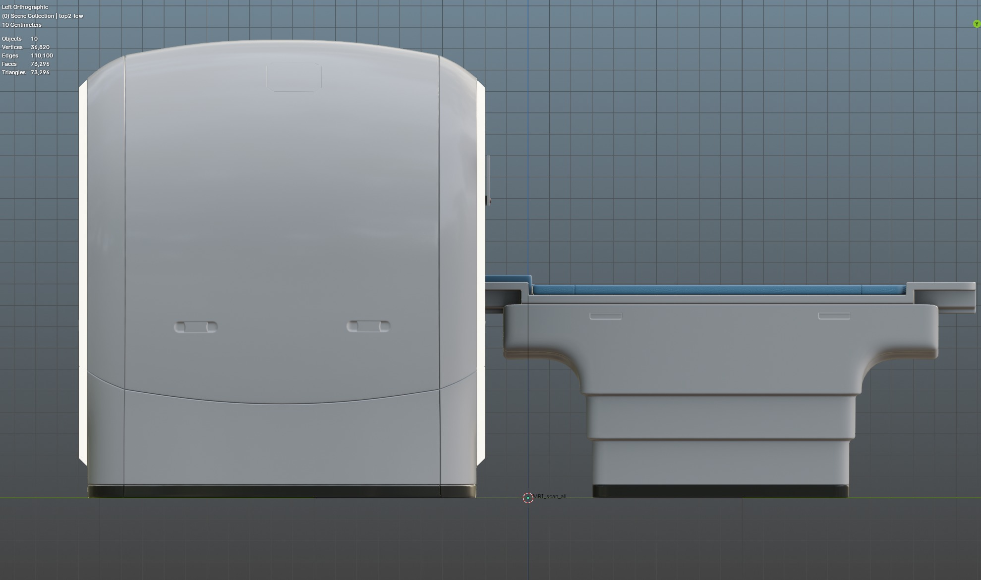 MRI scanner MRT Low-poly 3D model_17