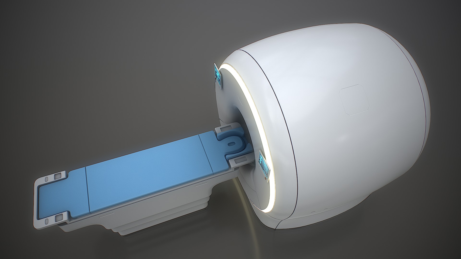 MRI scanner MRT Low-poly 3D model_9