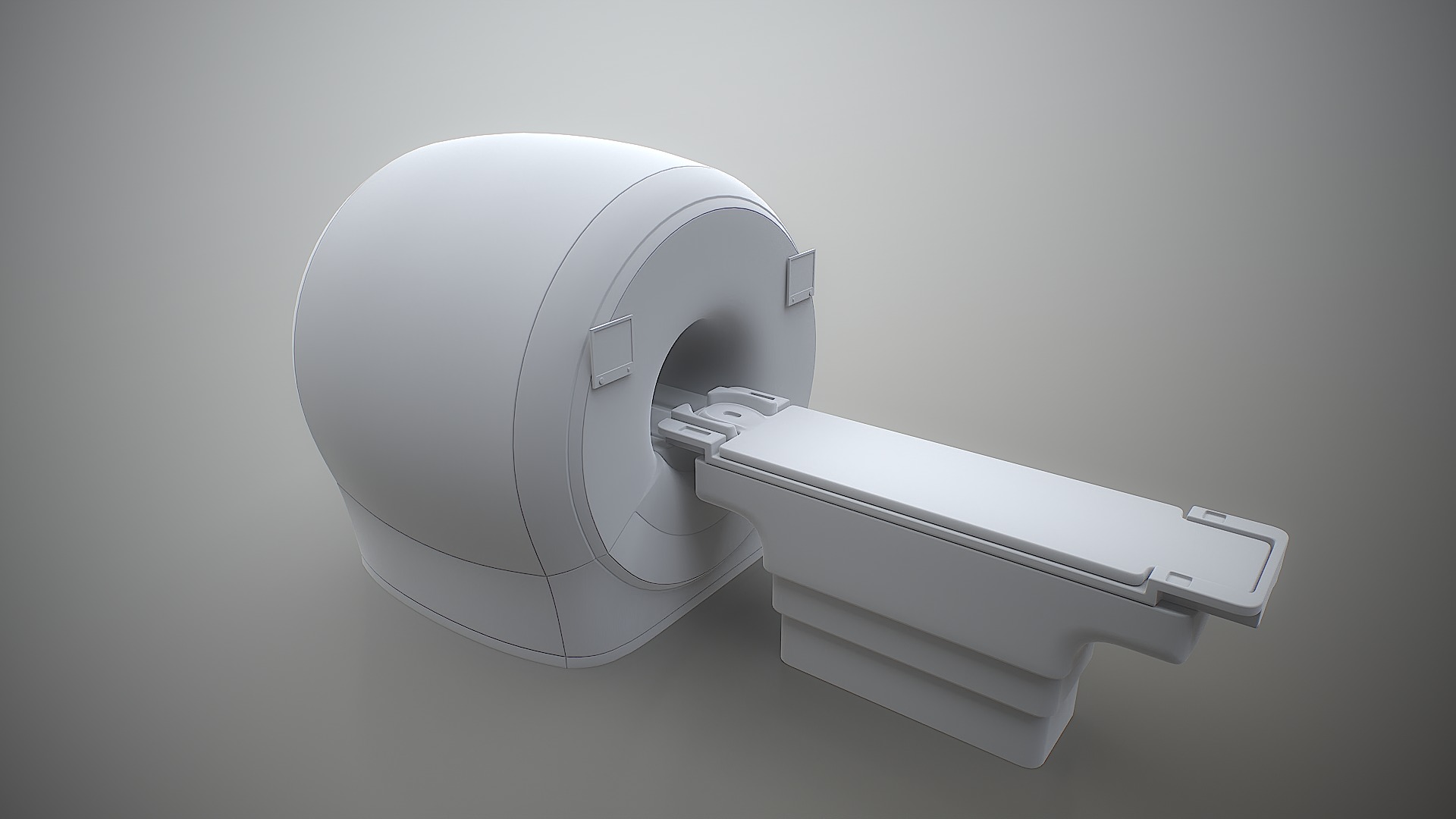 MRI scanner MRT Low-poly 3D model_14