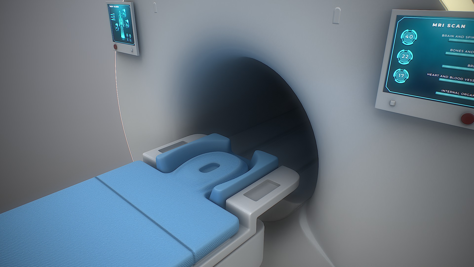 MRI scanner MRT Low-poly 3D model_7