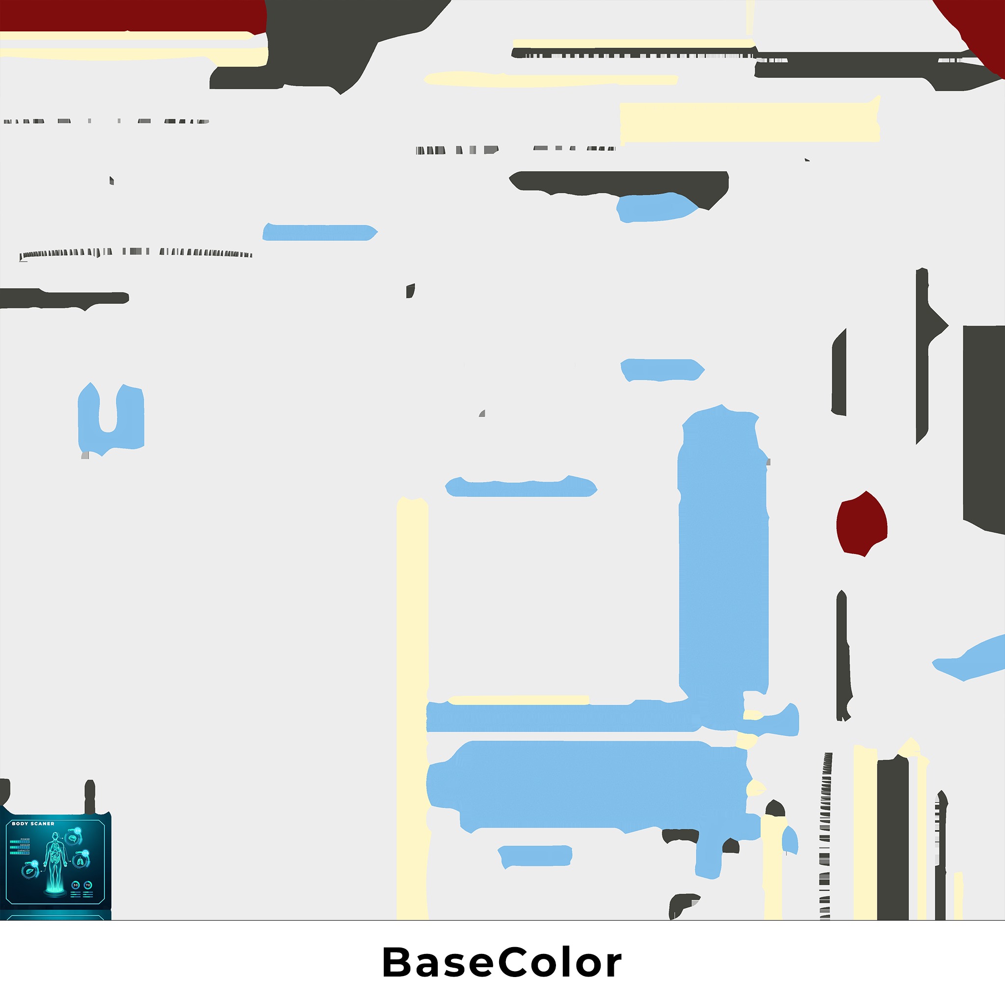 MRI scanner MRT Low-poly 3D model_22