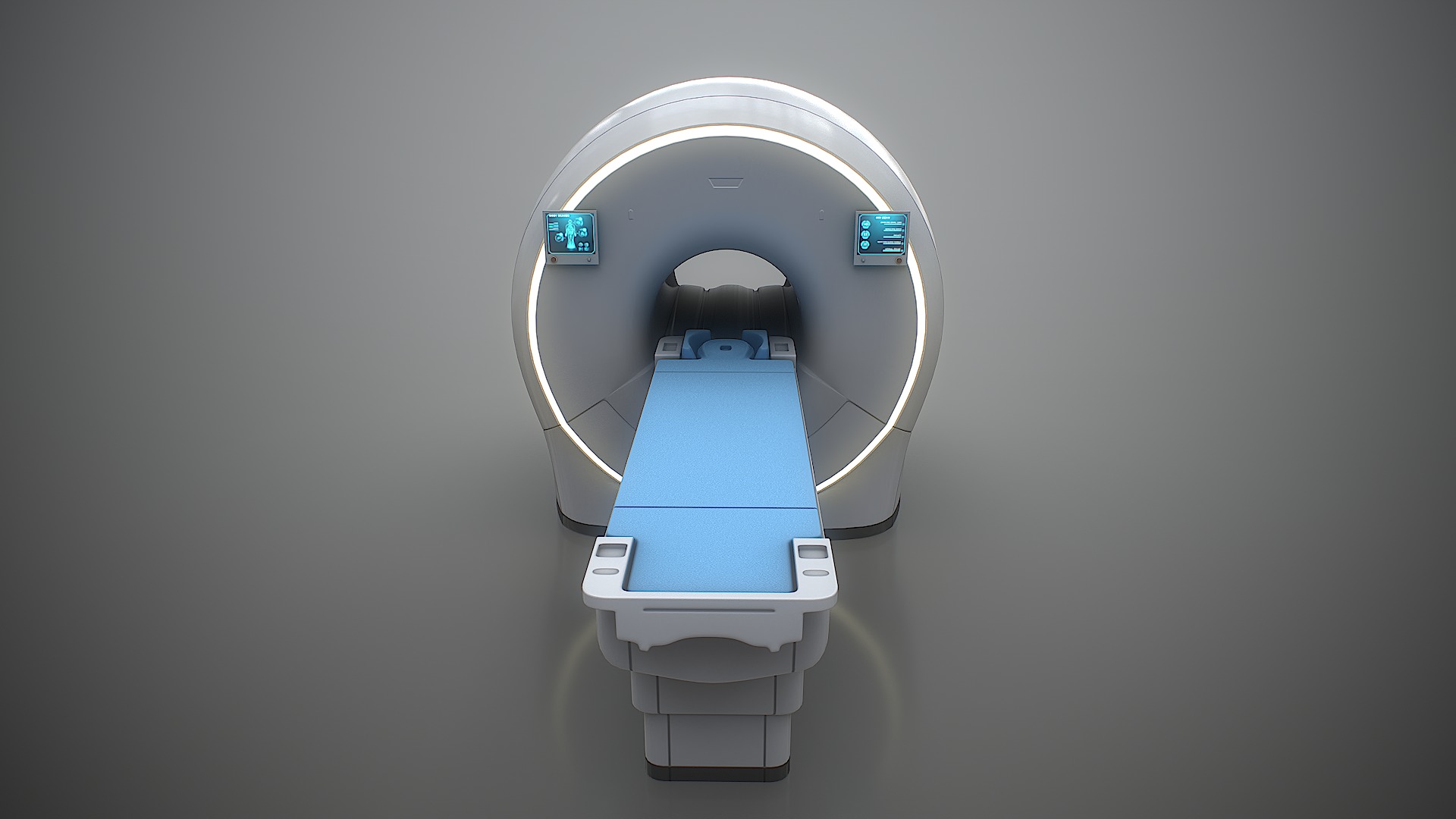 MRI scanner MRT Low-poly 3D model_12