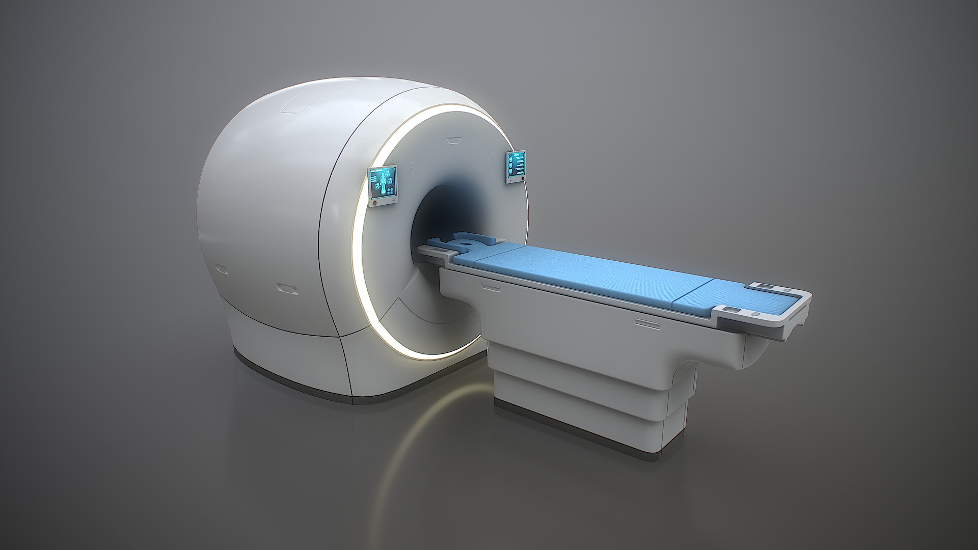 MRI scanner MRT Low-poly 3D model_8
