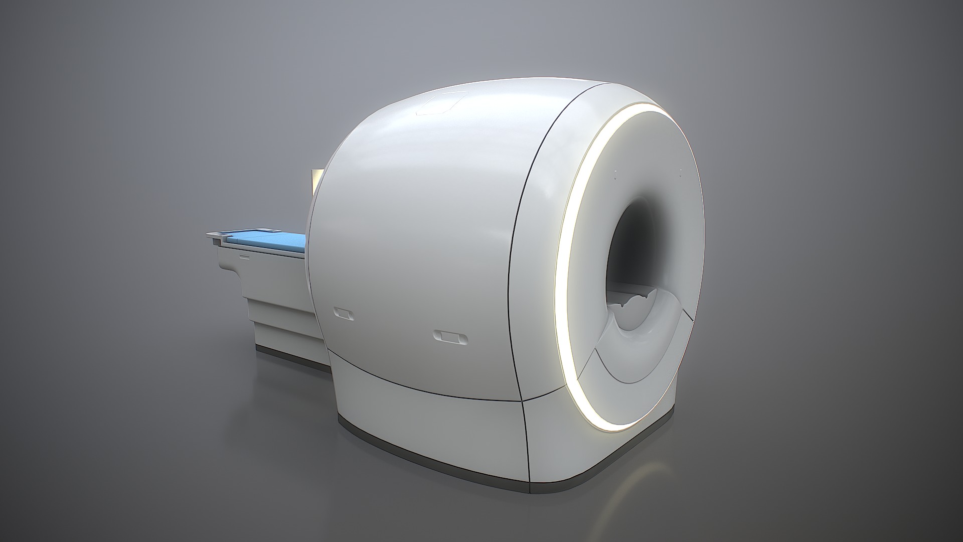 MRI scanner MRT Low-poly 3D model_10