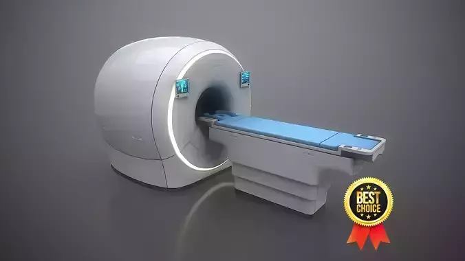 MRI scanner MRT Low-poly 3D model