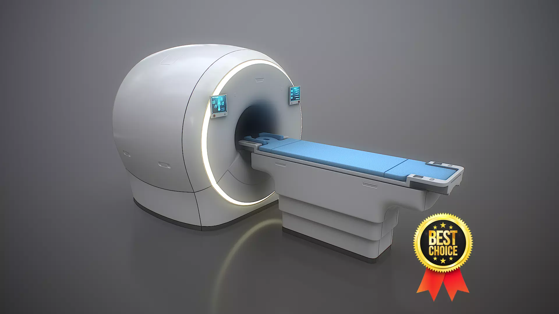 MRI scanner MRT Low-poly 3D model_0
