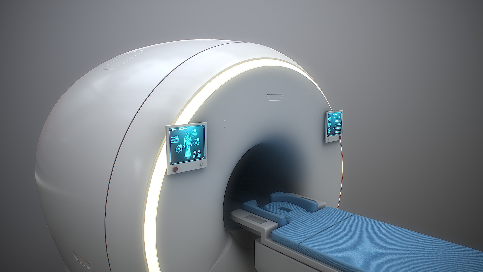 MRI scanner MRT Low-poly 3D model_3