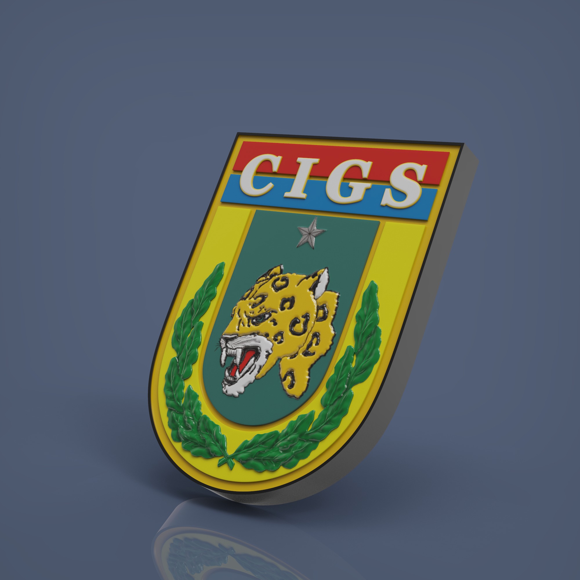 Brasao CIGS 3D print model_3