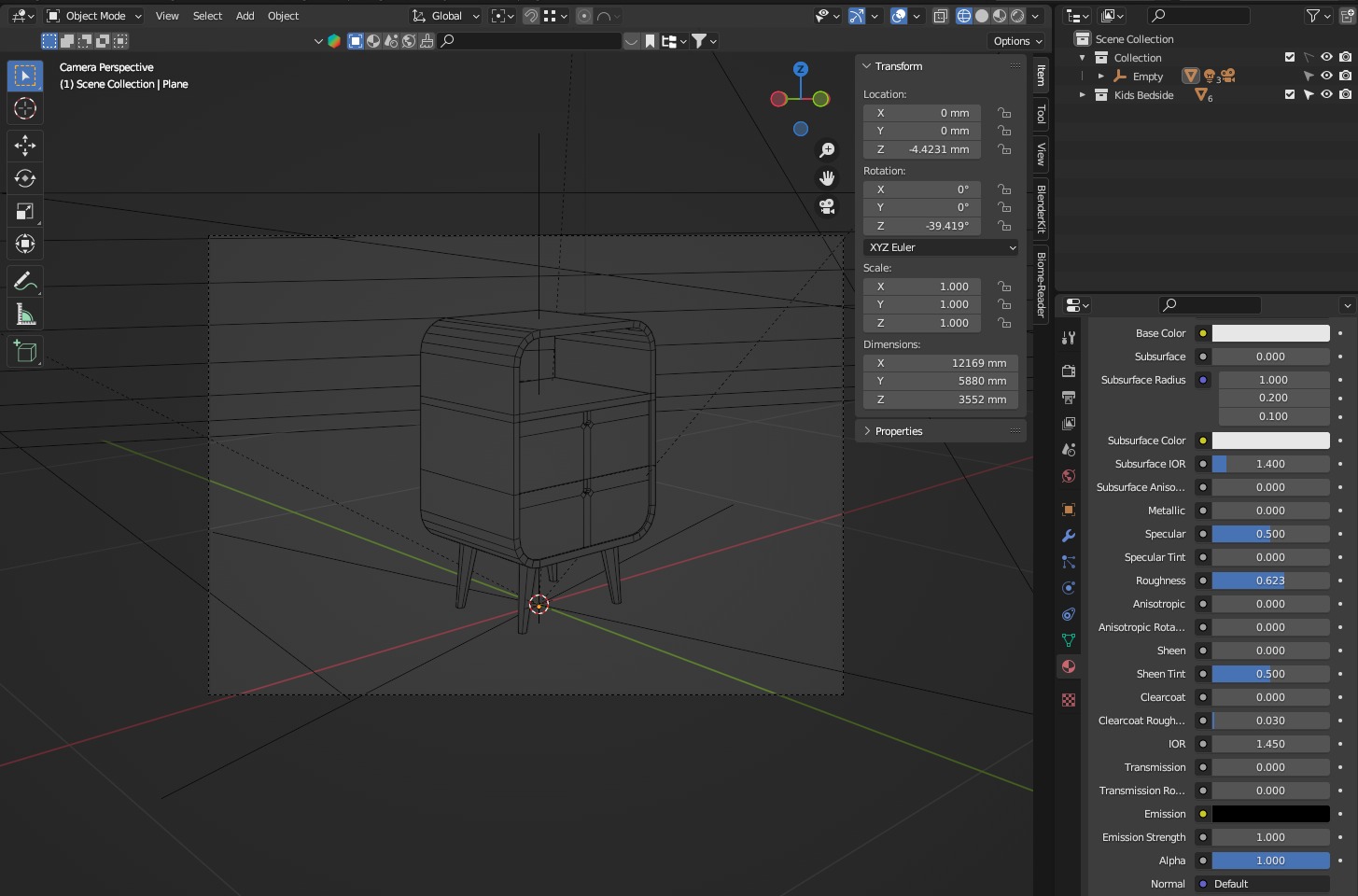 Gerald Bedside Free 3D model_2