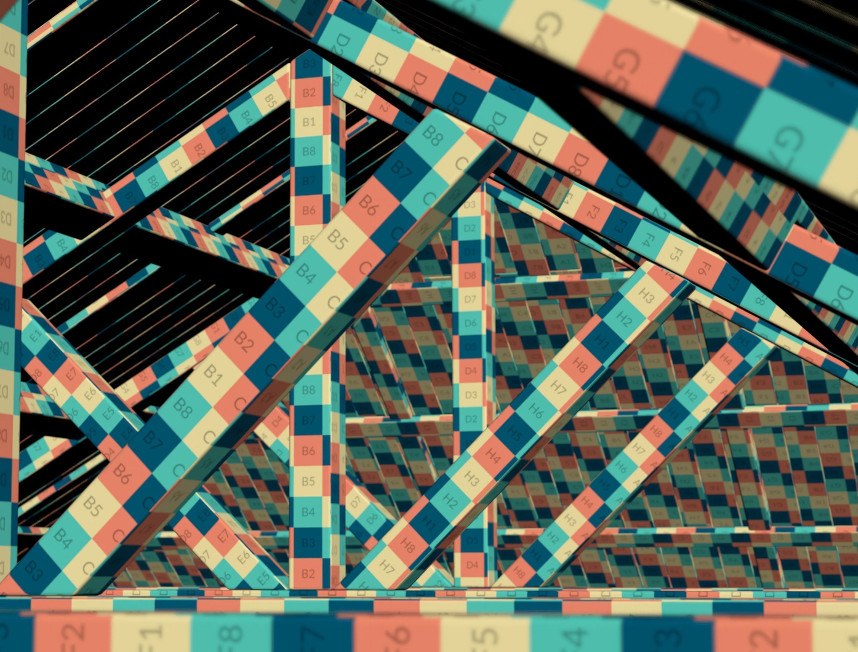 Wooden Ceiling V7  3D model_12