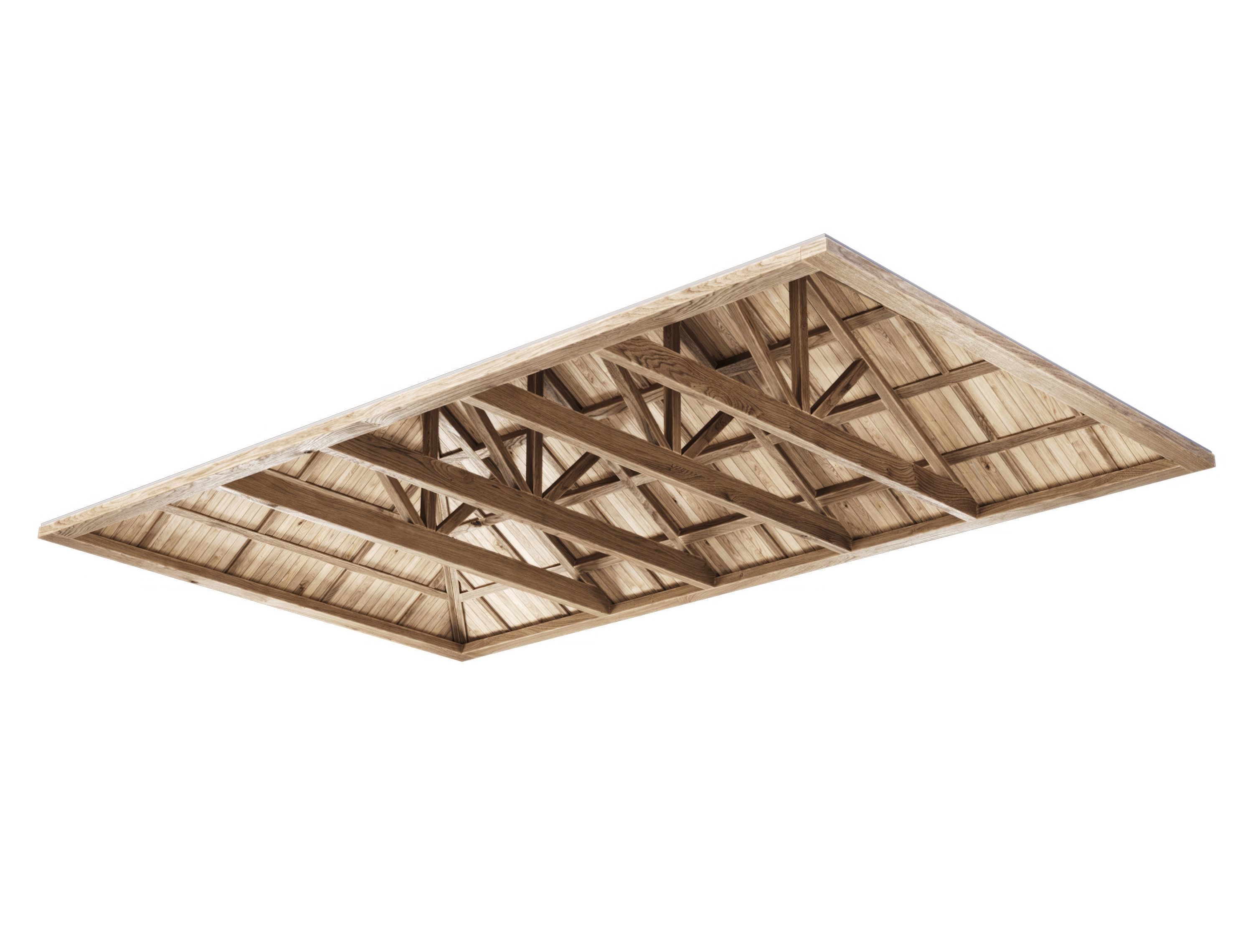 Wooden Ceiling V7  3D model_1