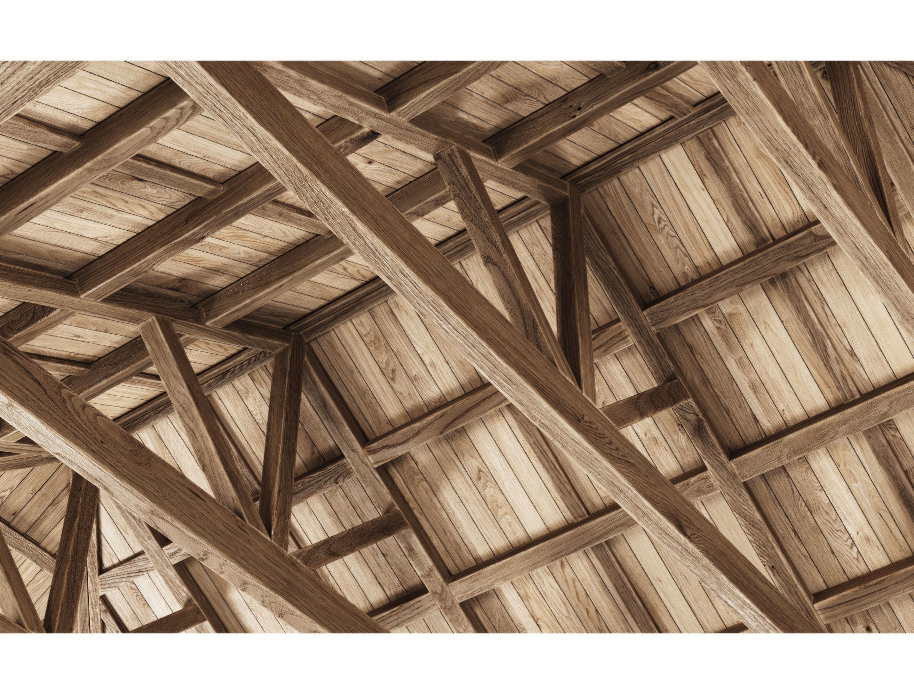 Wooden Ceiling V7  3D model_6