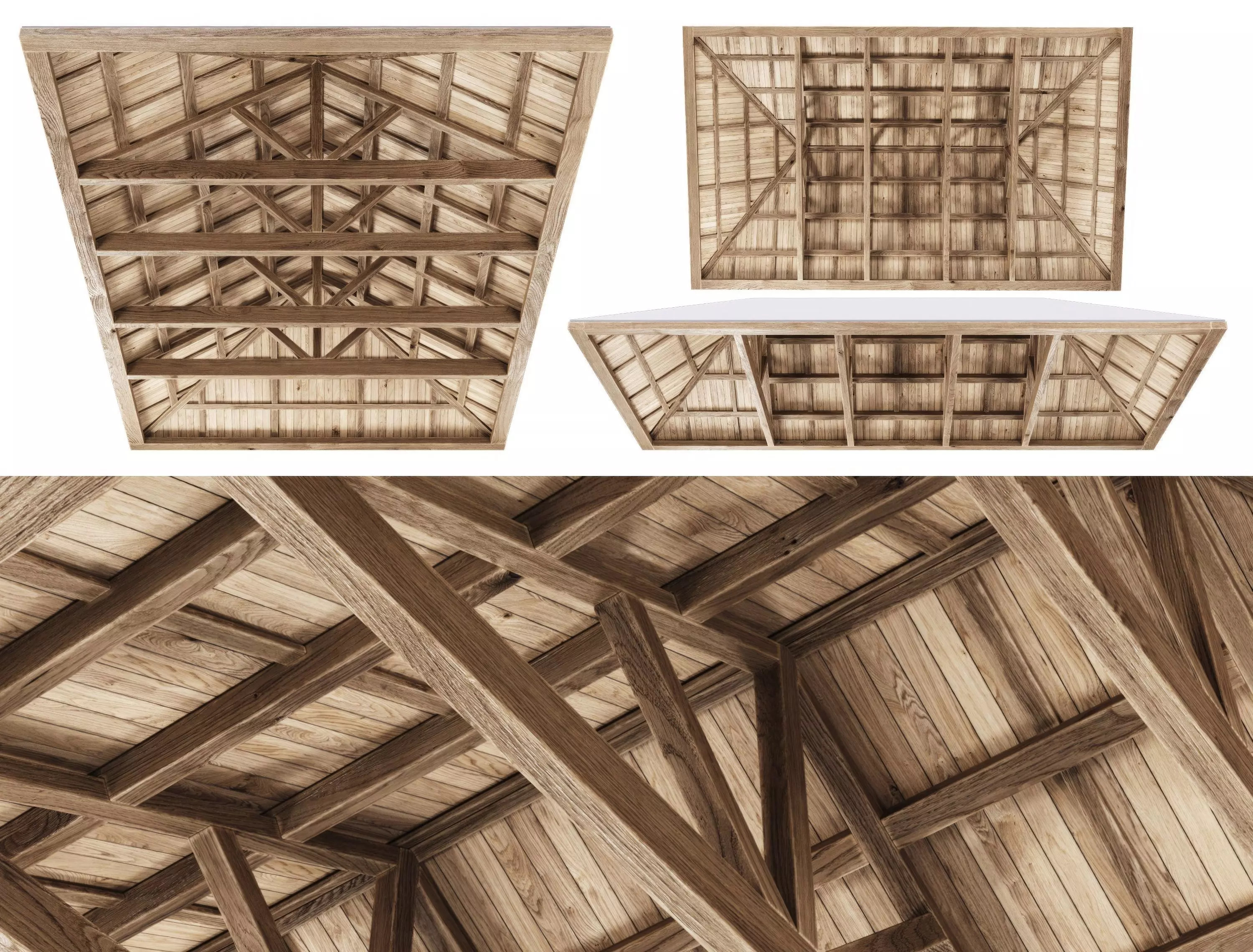 Wooden Ceiling V7  3D model_0