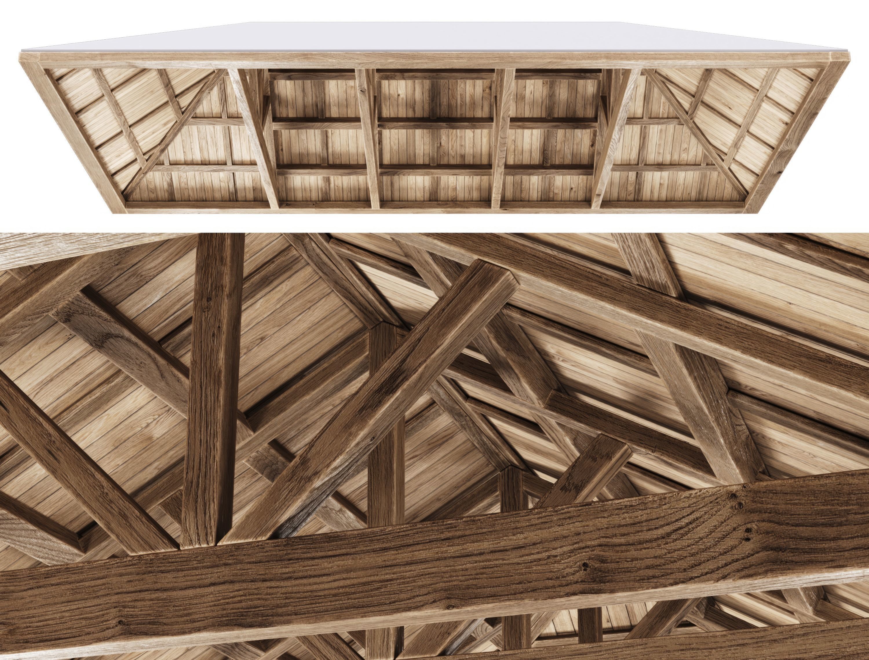 Wooden Ceiling V7  3D model_9
