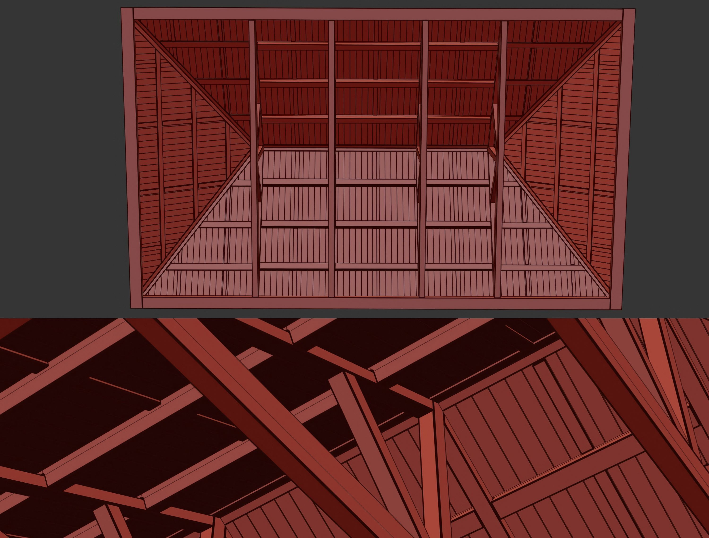 Wooden Ceiling V7  3D model_15