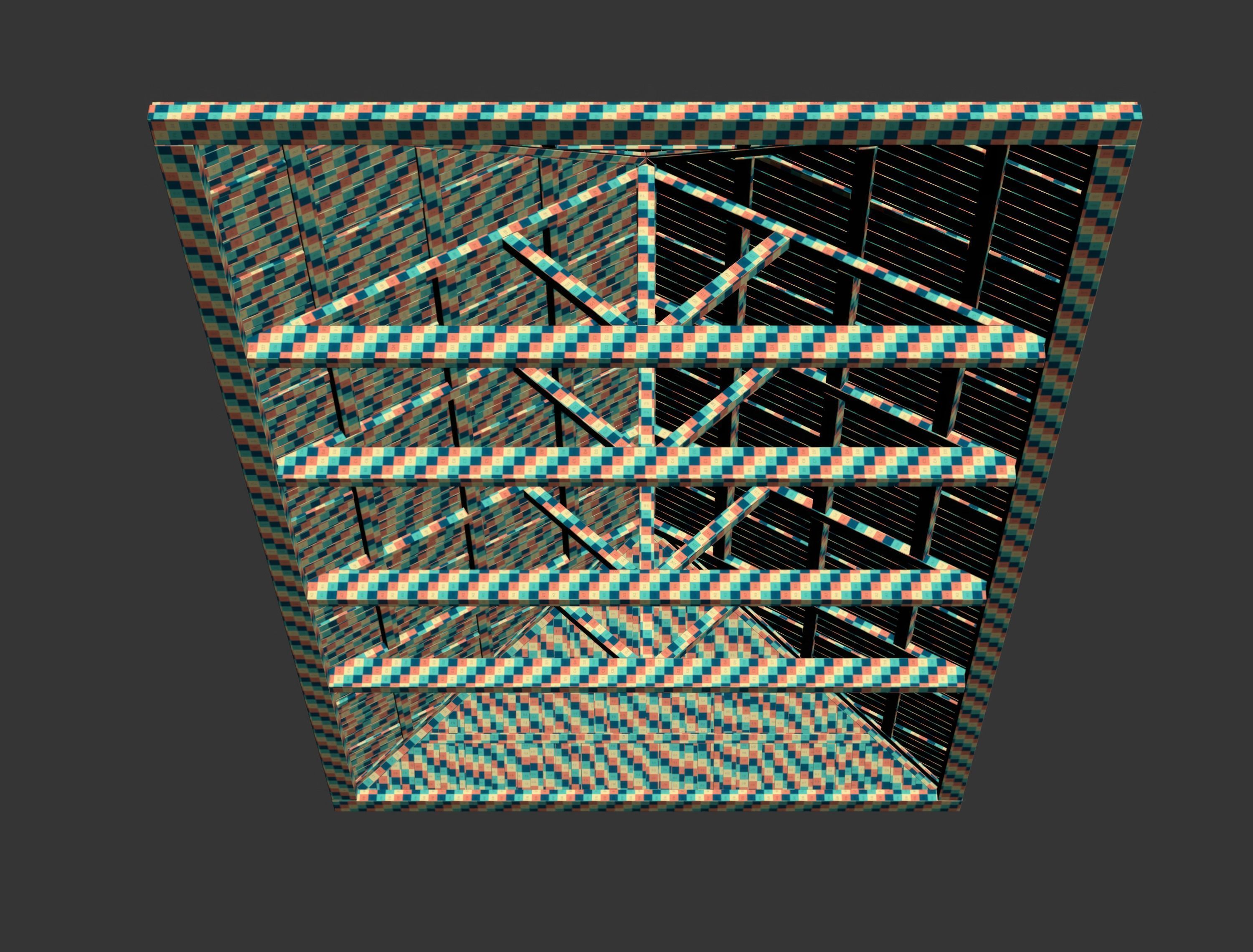 Wooden Ceiling V7  3D model_14