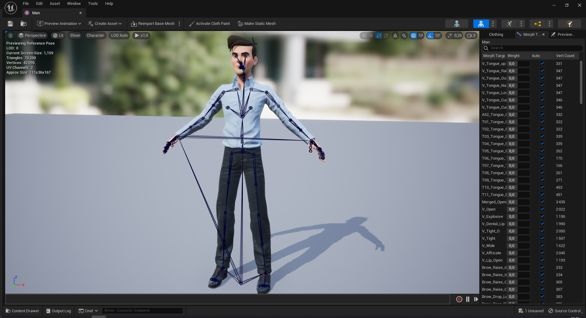 Cartoon Handsome Man in Casual Shirt Low-poly 3D model_28
