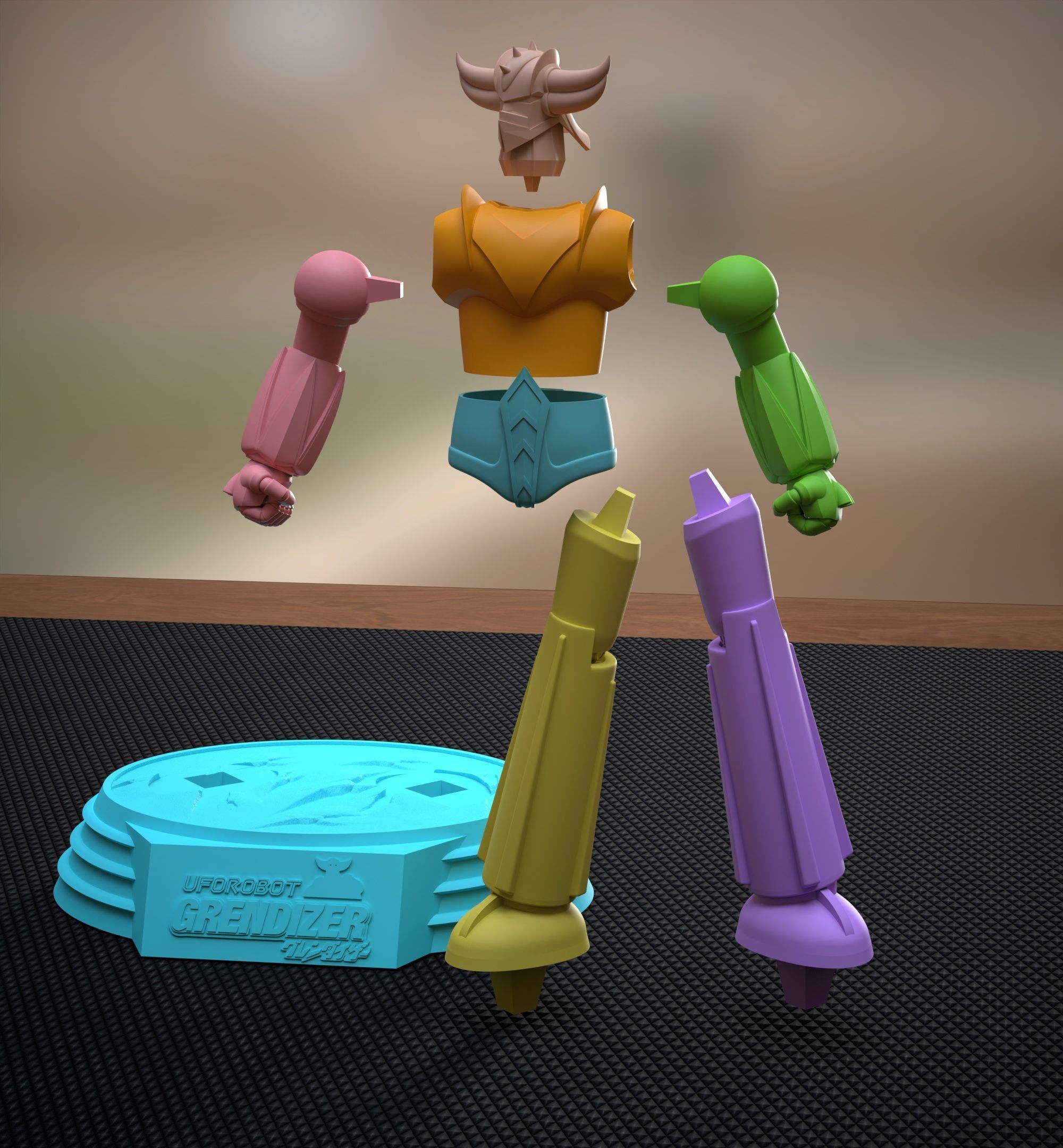 Goldrake in Heroic Pose 3D print model_13