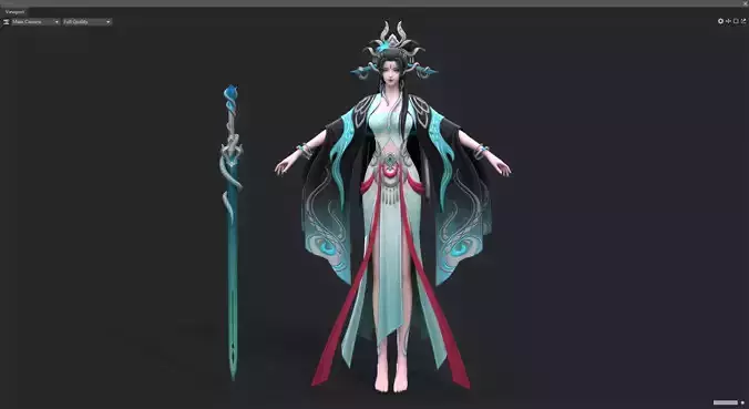 swordman Low-poly 3D model