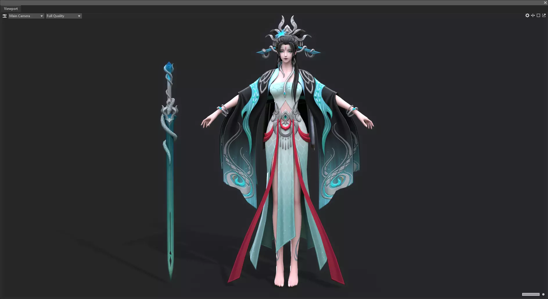 swordman Low-poly 3D model_0