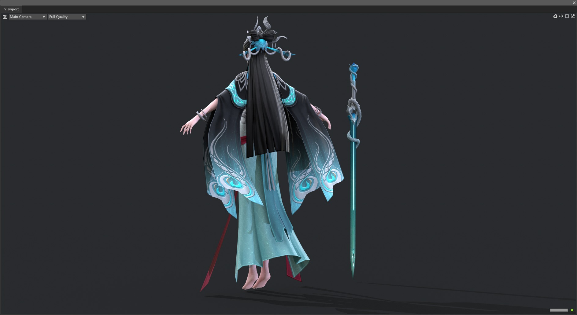 swordman Low-poly 3D model_3