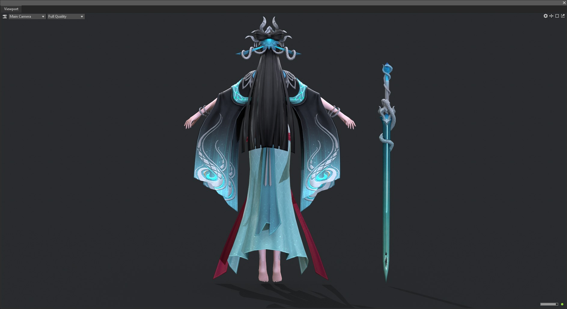 swordman Low-poly 3D model_4