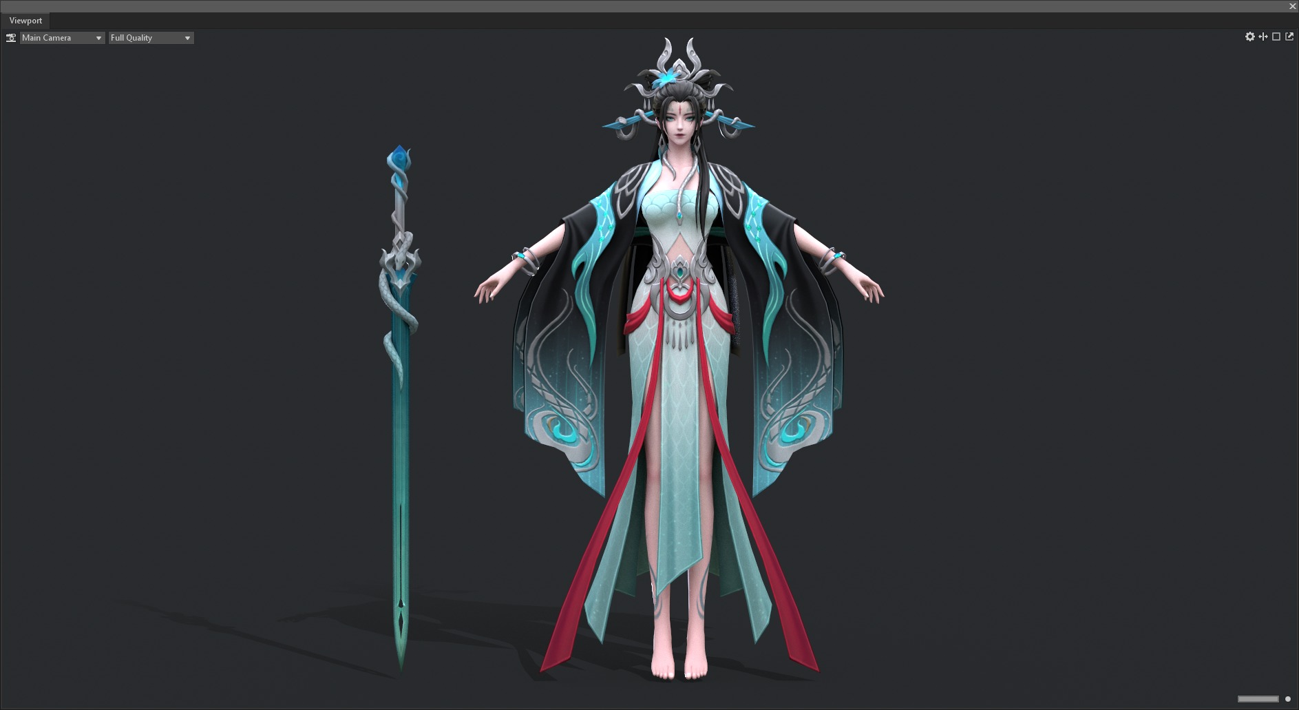 swordman Low-poly 3D model_7