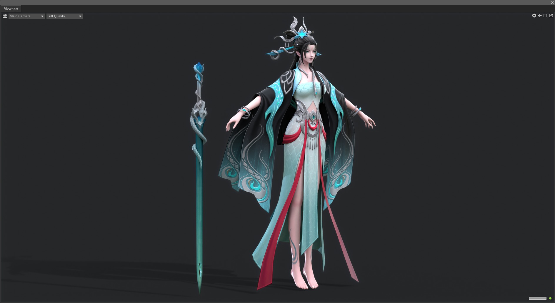 swordman Low-poly 3D model_6