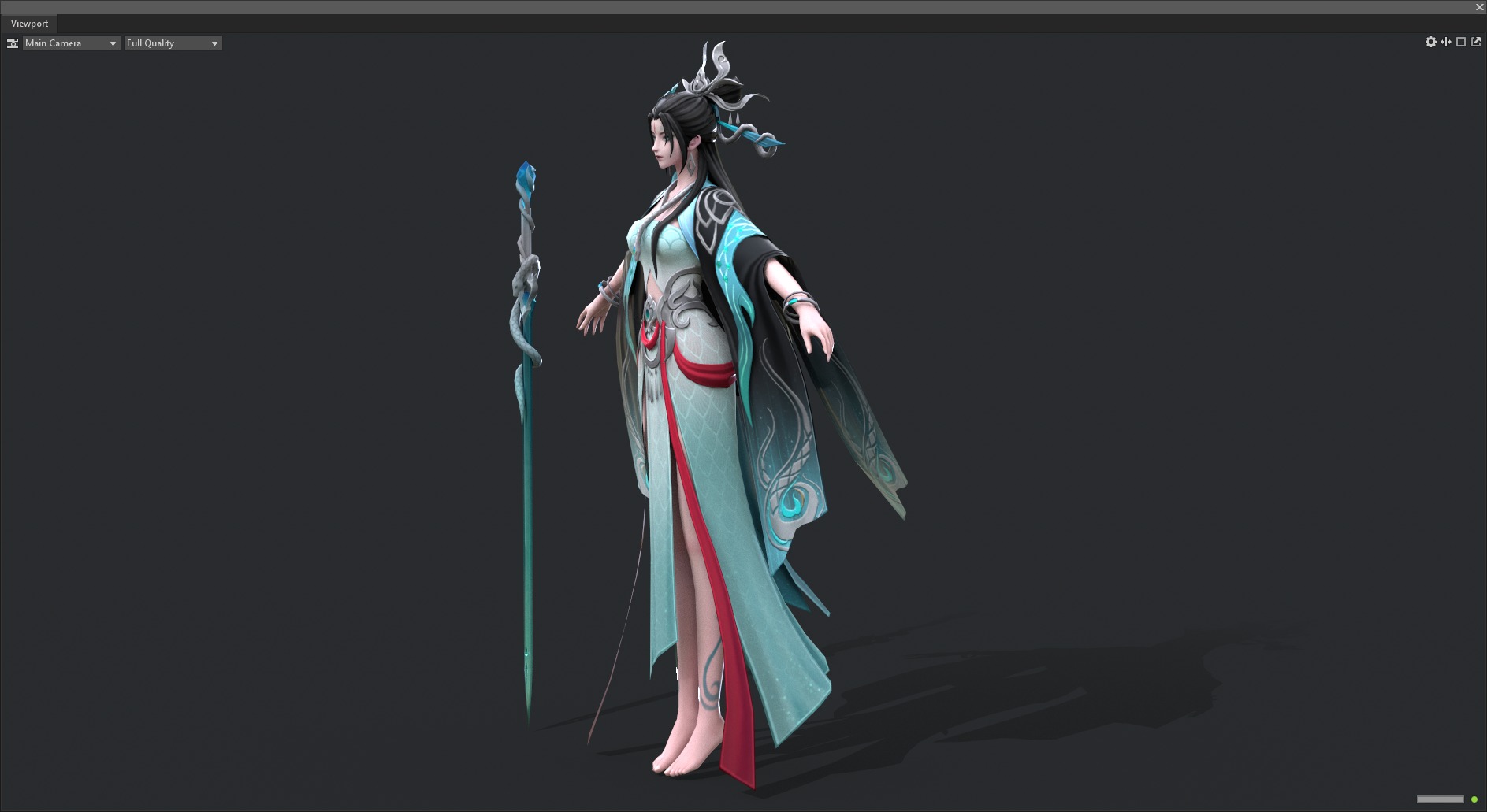 swordman Low-poly 3D model_2