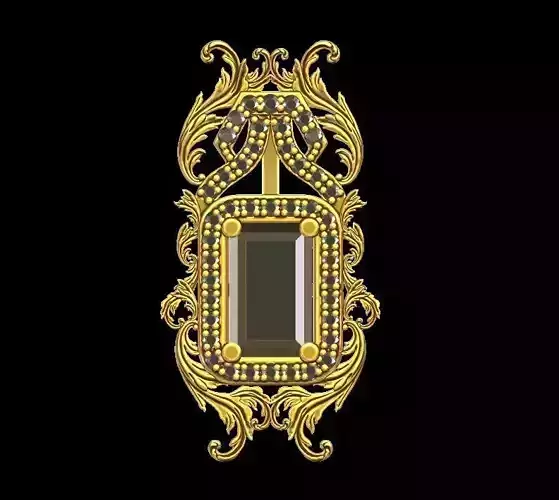 Baguette Ornament Pendant 3D print model