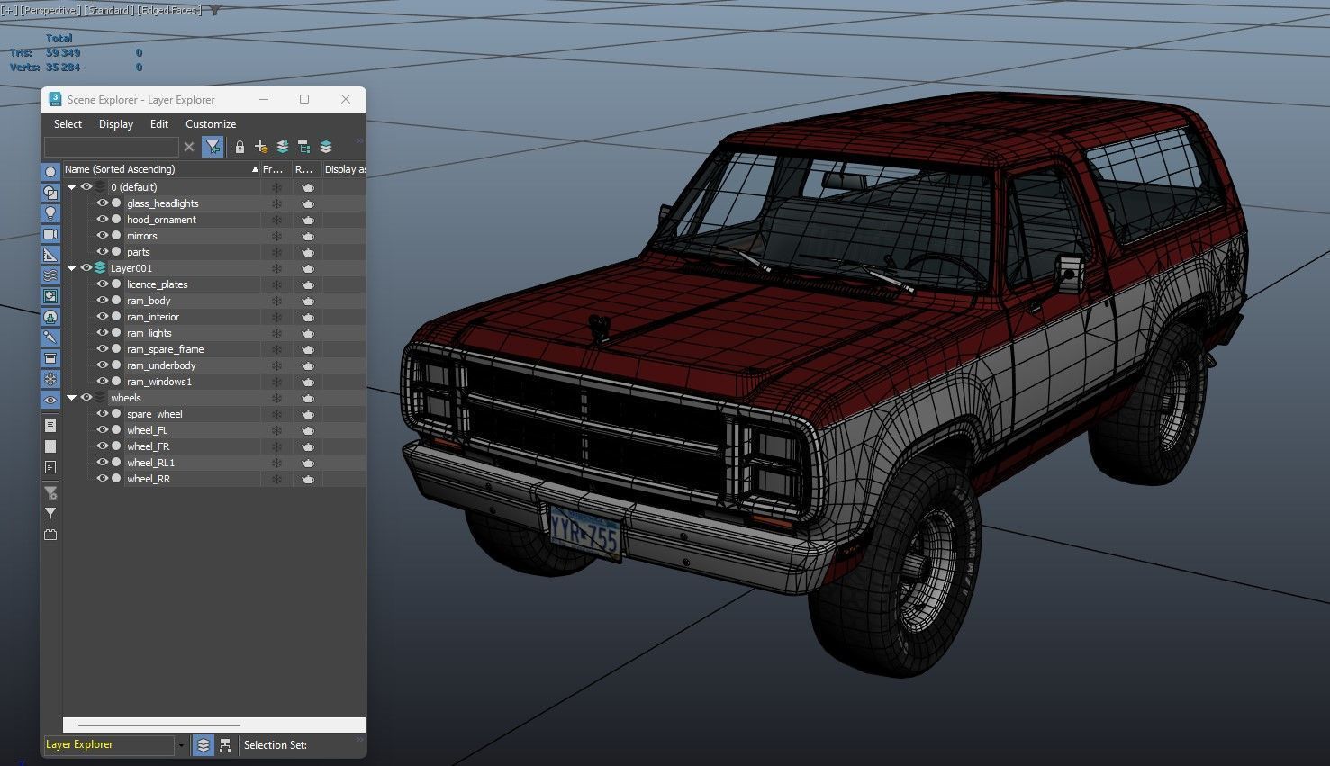Dodge Ramcharger 1979  Low-poly 3D model_31