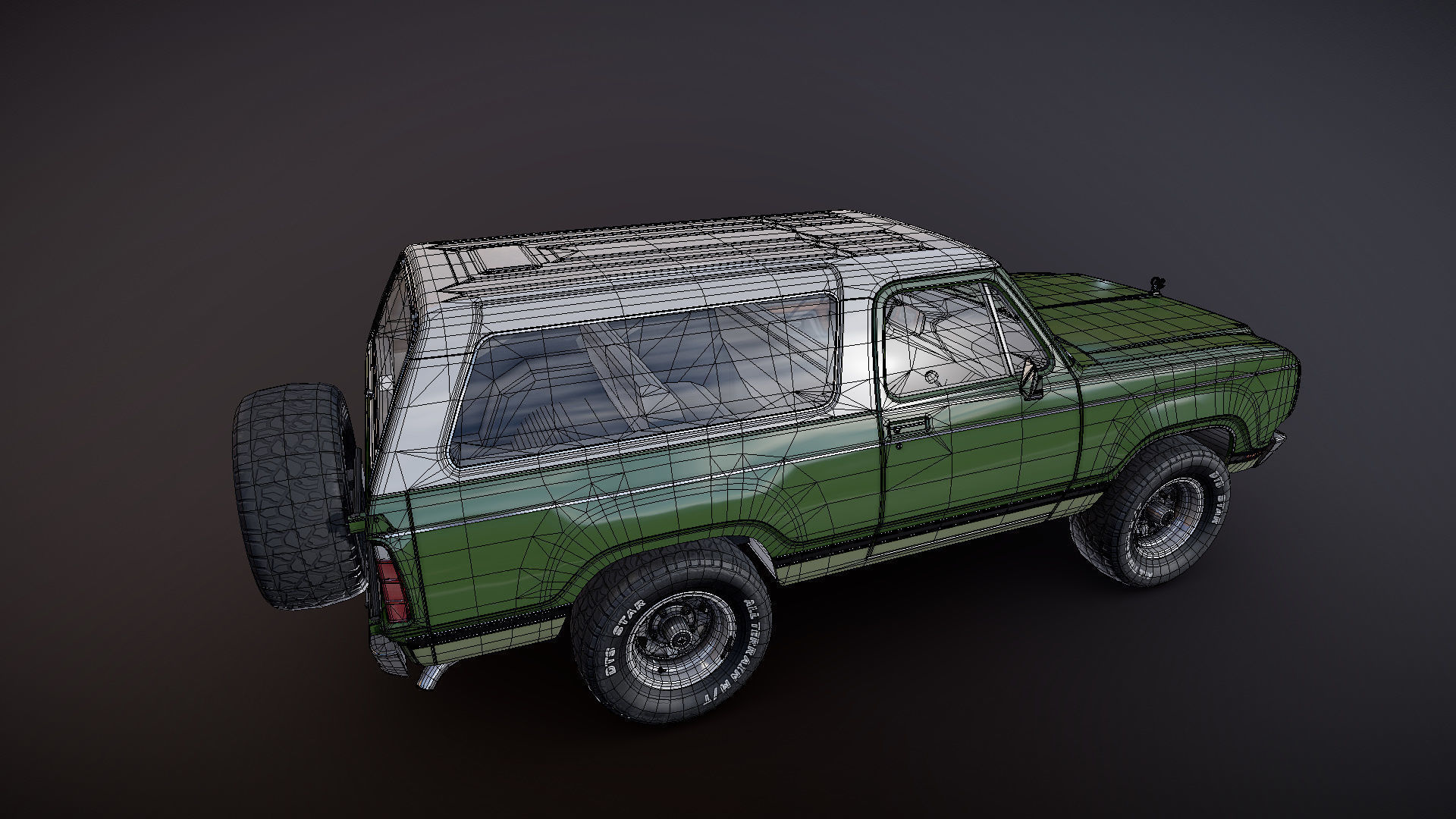 Dodge Ramcharger 1979  Low-poly 3D model_24