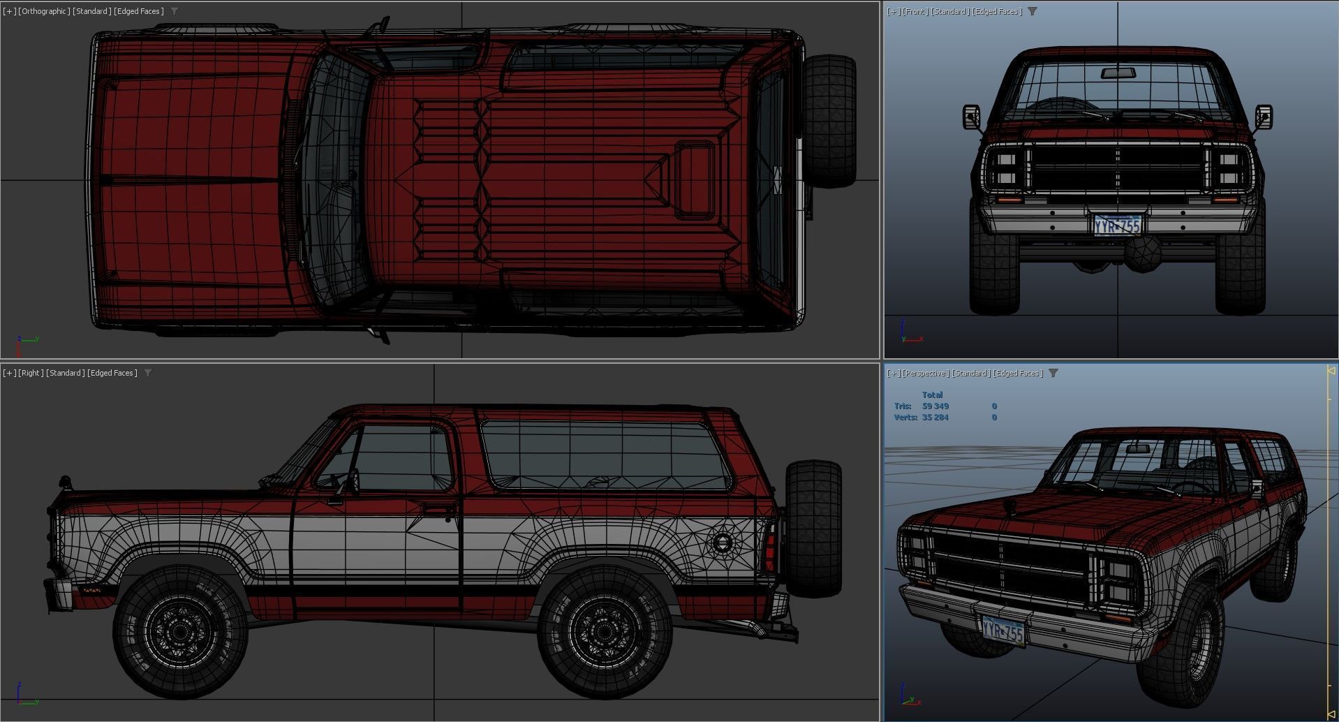 Dodge Ramcharger 1979  Low-poly 3D model_33