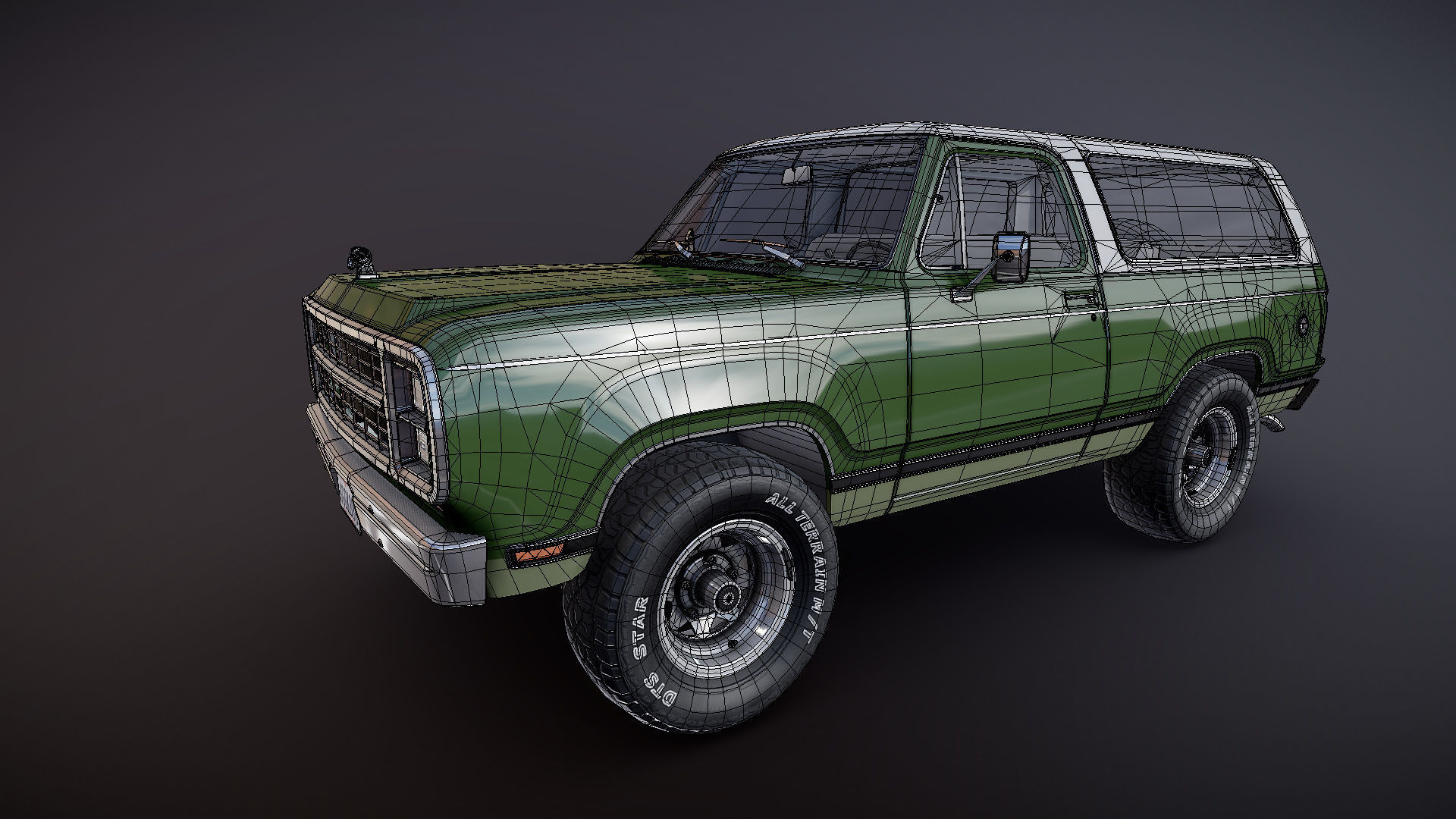 Dodge Ramcharger 1979  Low-poly 3D model_26