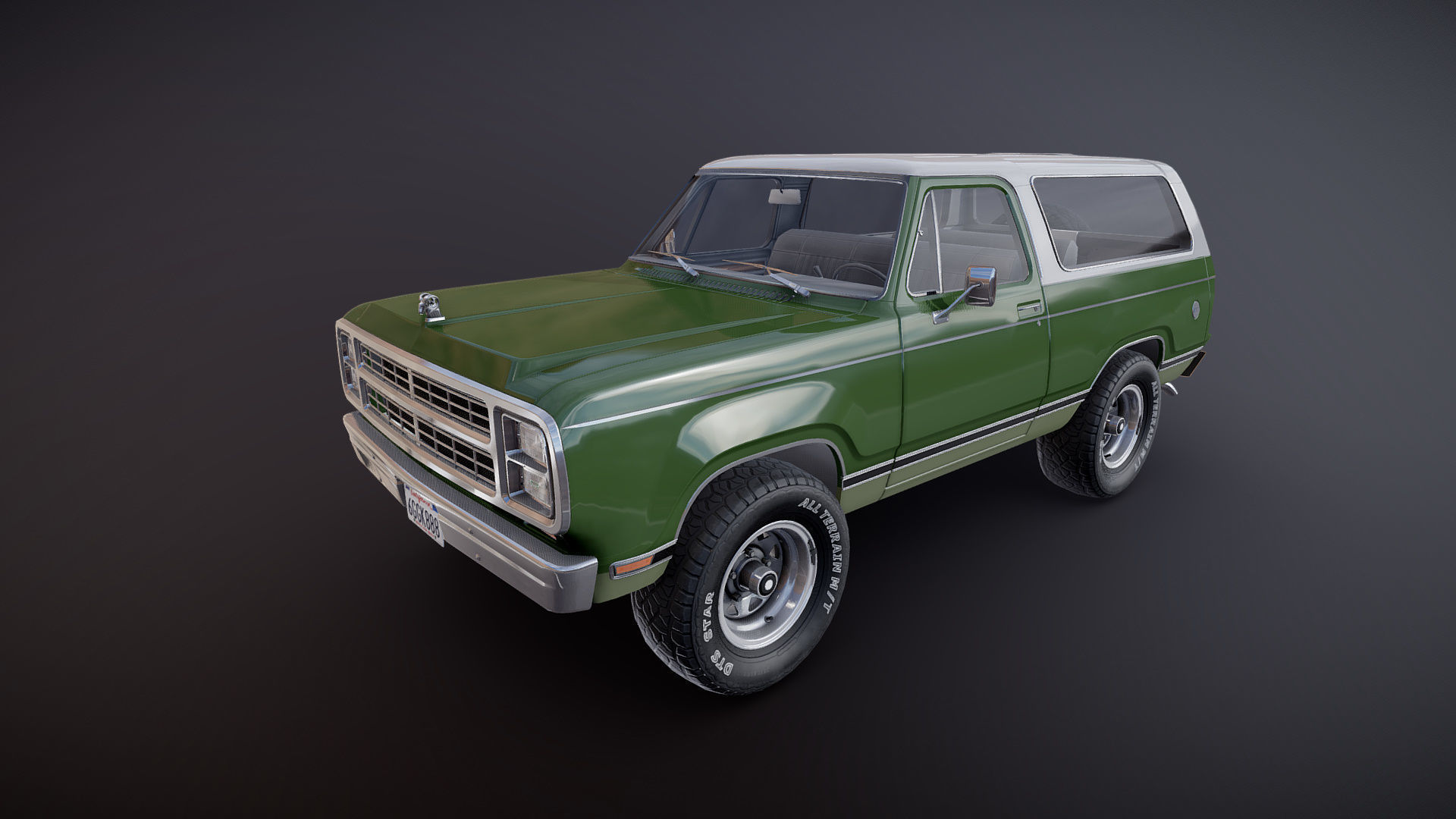 Dodge Ramcharger 1979  Low-poly 3D model_16