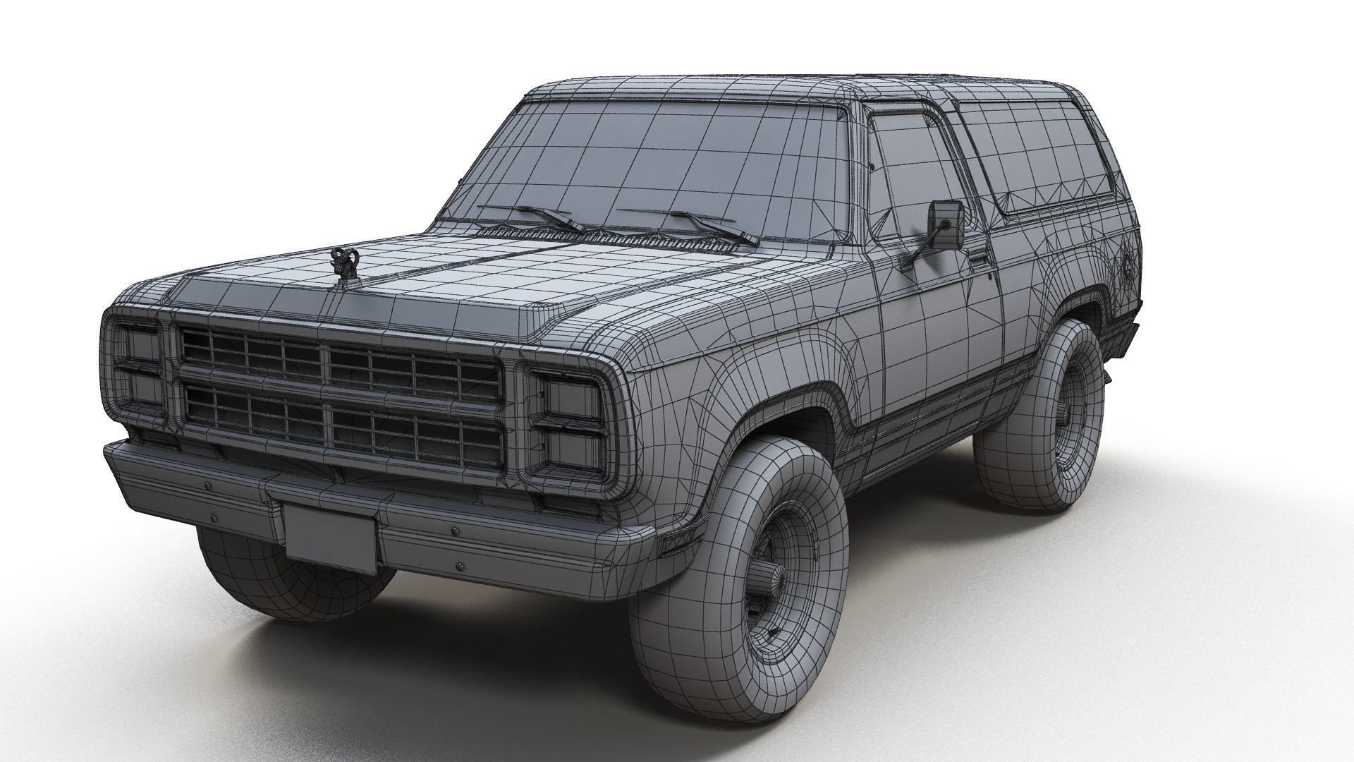 Dodge Ramcharger 1979  Low-poly 3D model_8