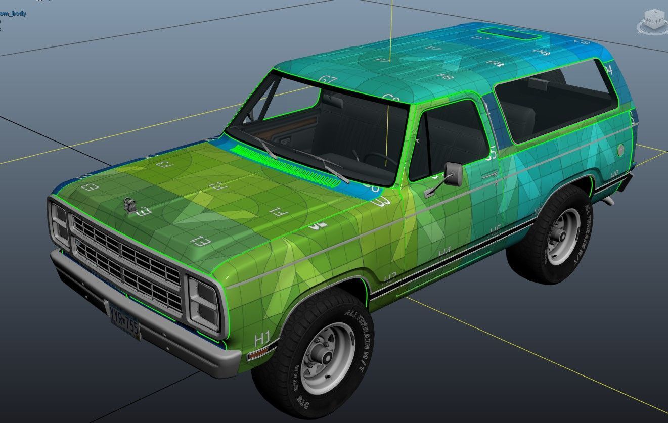 Dodge Ramcharger 1979  Low-poly 3D model_36
