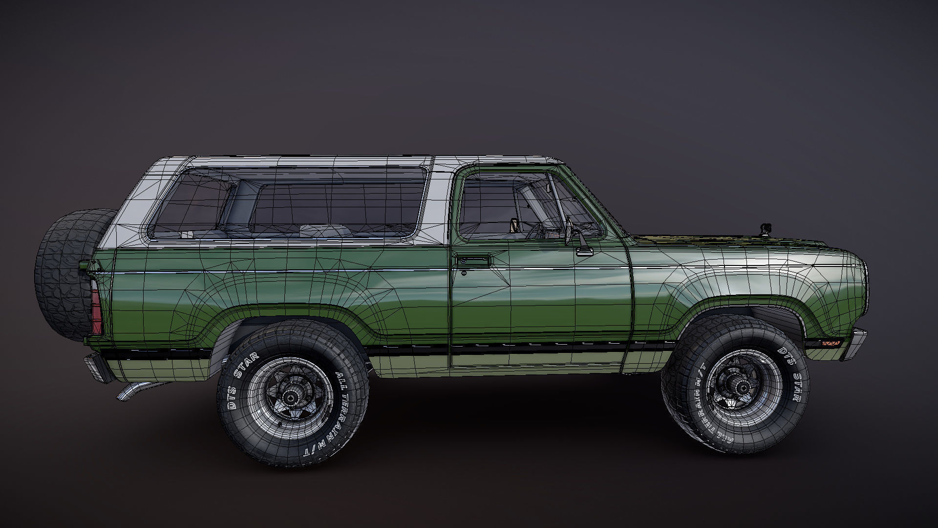 Dodge Ramcharger 1979  Low-poly 3D model_27