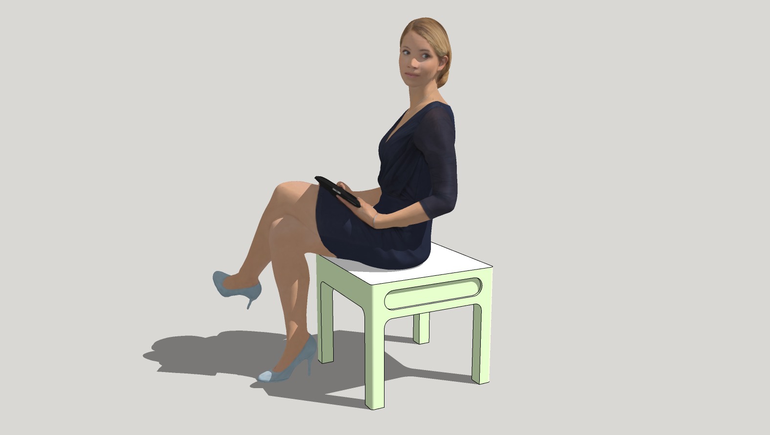 Bank made in SketchUp 3D model_3