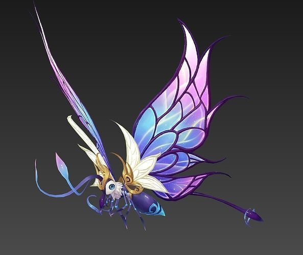 butterfly Low-poly 3D model